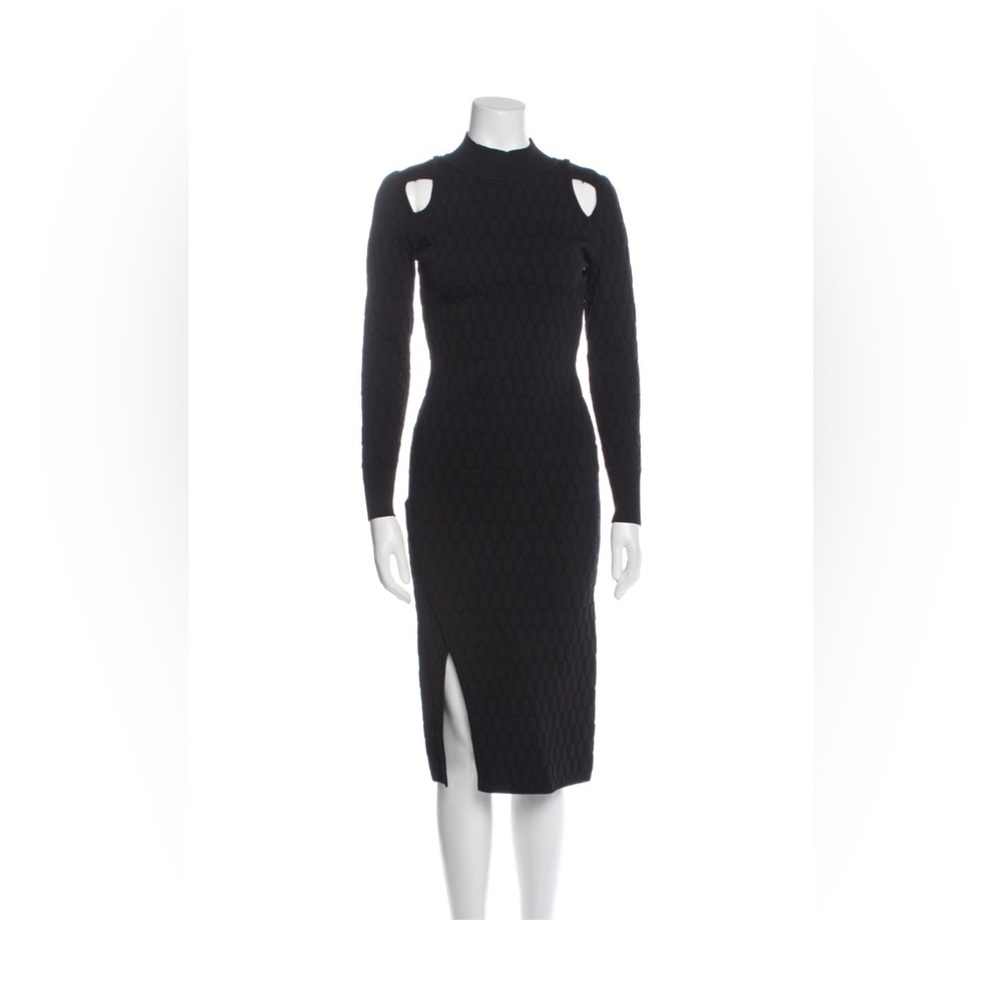 Jonathan Simkhai Black Cold Shoulder cutout Bodycon Dress xs 0